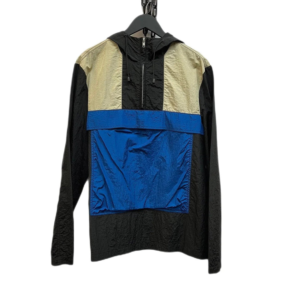 Asos Black, Blue, Beige Colour Block Windbreaker Jacket Size M - Spitalfields Crypt Trust