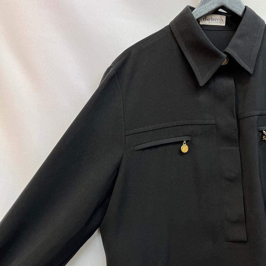 Burberry Black Shirt Dress Size 52 - Spitalfields Crypt Trust