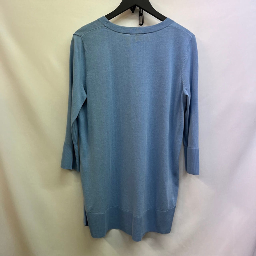 Cos Blue Silk Front A Line Knit Tunic Top Size EUR S - Spitalfields Crypt Trust