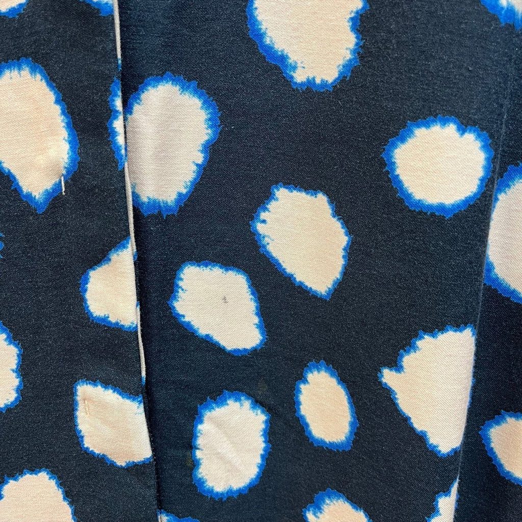 Cos Navy, Blue, Beige Abstract Dot Pattern Collarless Mini Dress Size EUR 38 - Spitalfields Crypt Trust