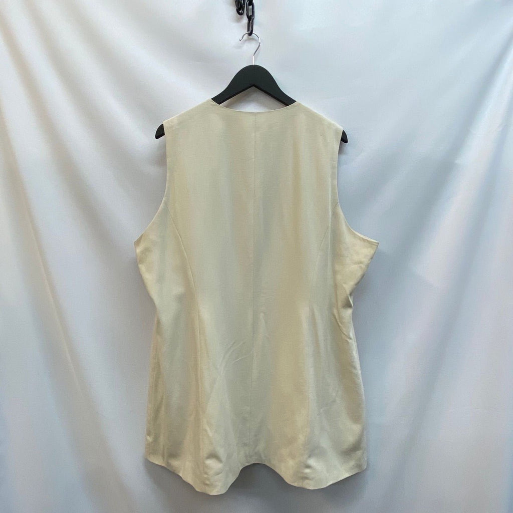 Essence Beige Longline Waistcoat Size UK 26 - Spitalfields Crypt Trust