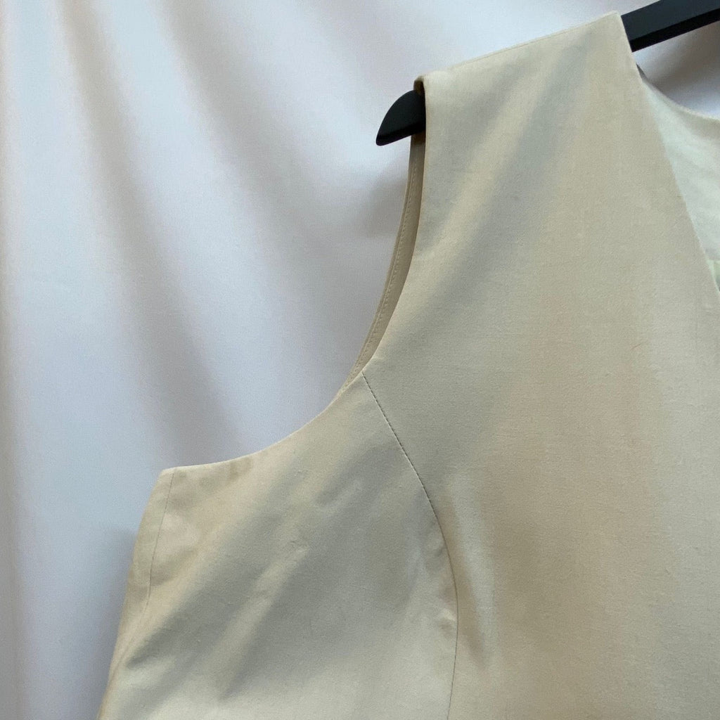 Essence Beige Longline Waistcoat Size UK 26 - Spitalfields Crypt Trust