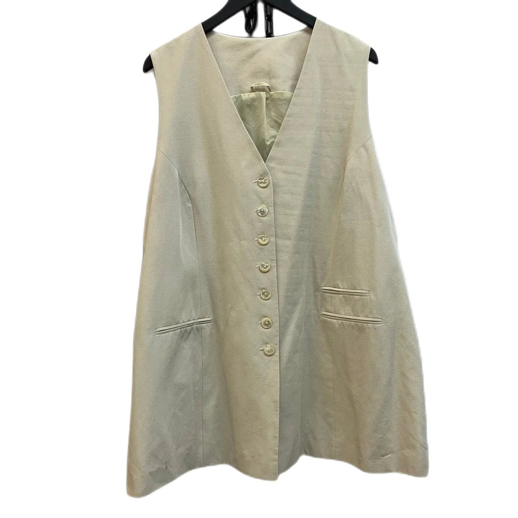 Essence Beige Longline Waistcoat Size UK 26 - Spitalfields Crypt Trust