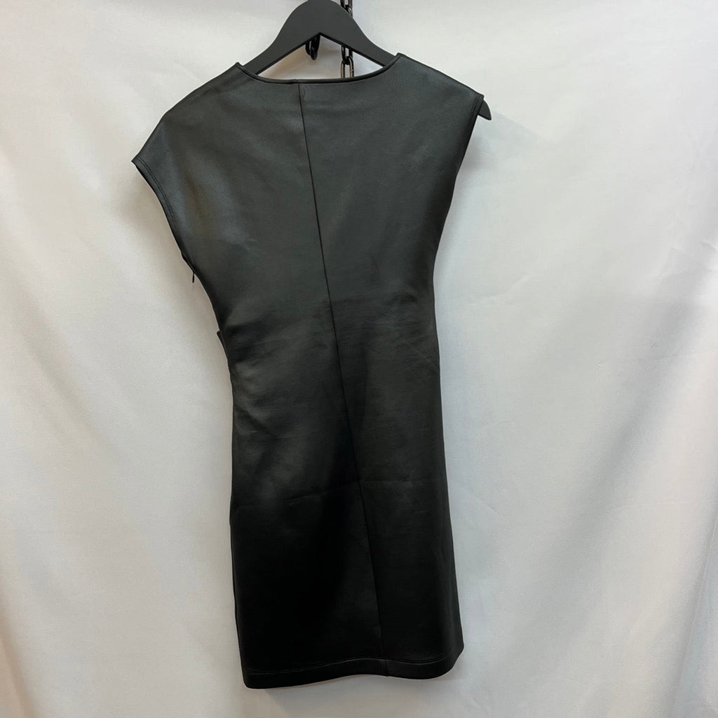 French Connection Black Tarah Coated Jersey Mini Dress Size UK 6 - Spitalfields Crypt Trust