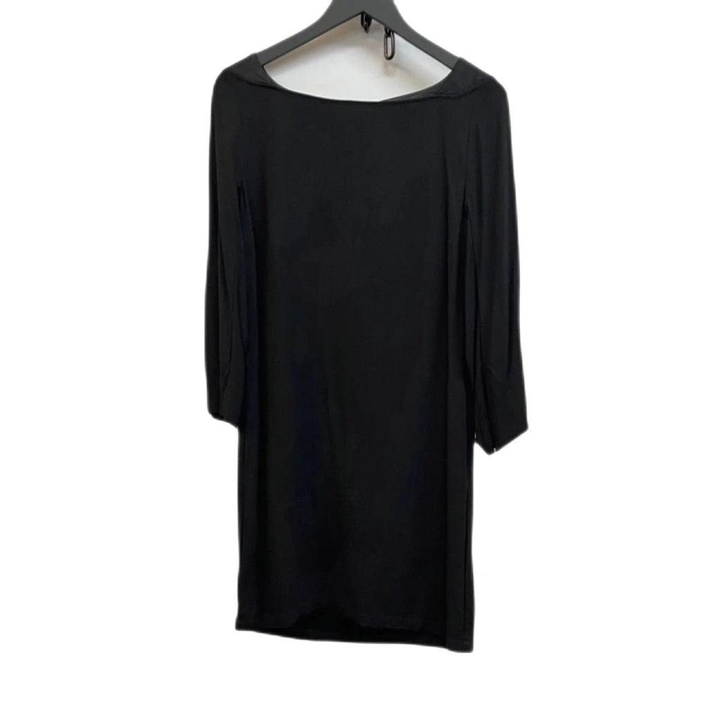 Idano Black Boat Neck Open Tie Up Back Dress Size 2 - Spitalfields Crypt Trust