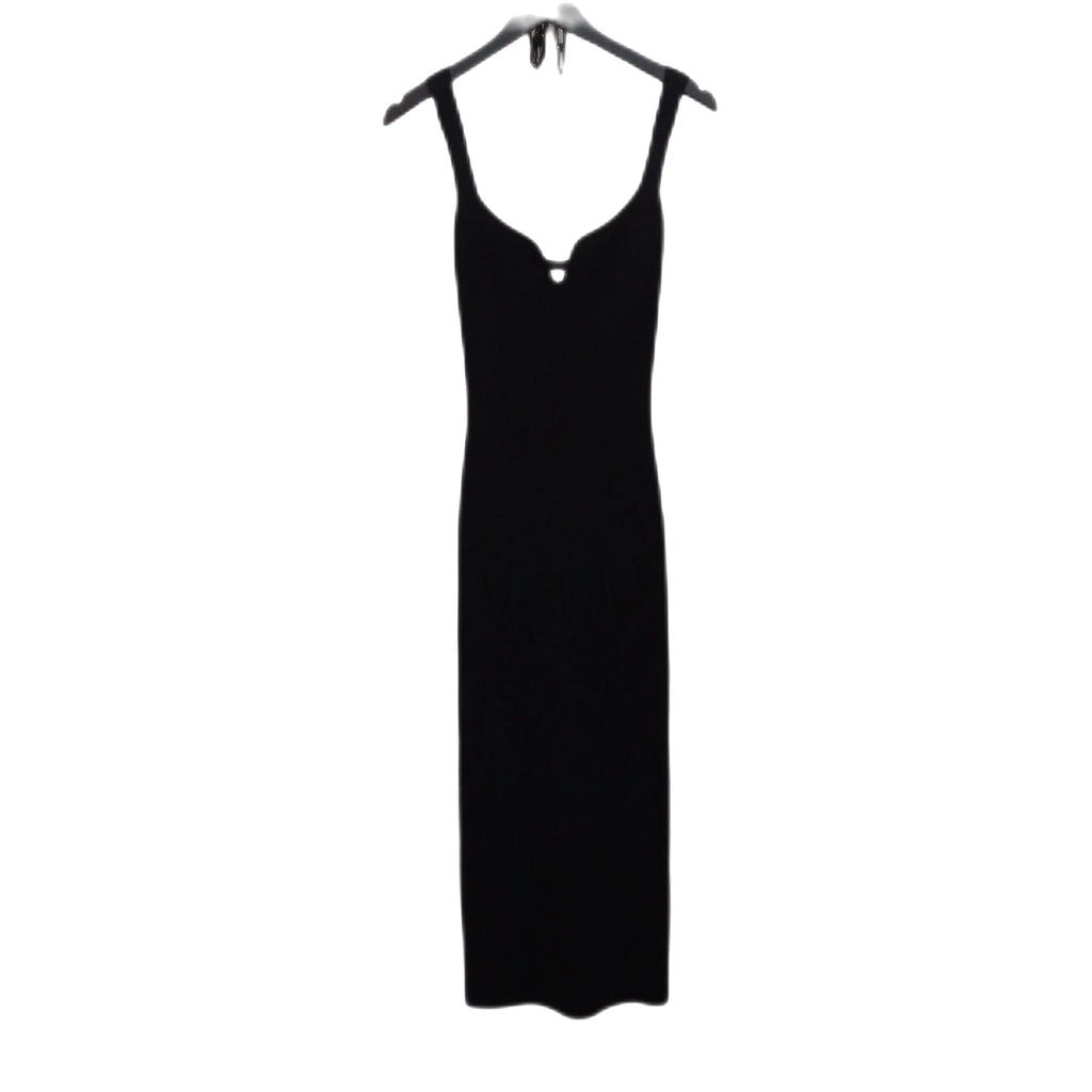 Khaite Black Ribbed Knit Midi Dress Size M - Spitalfields Crypt Trust