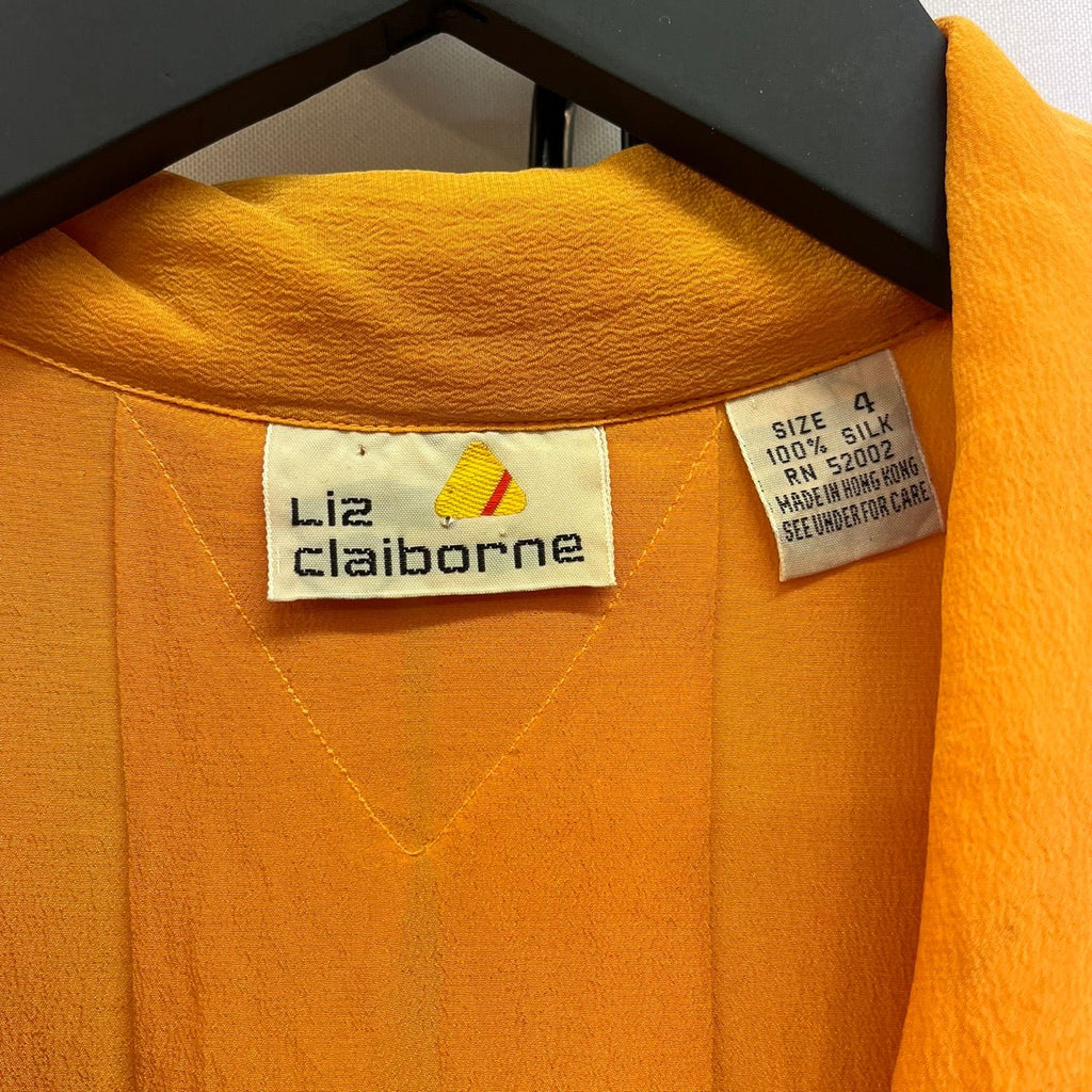 Liz Claiborne Orange Cropped Button Up Shirt Size 4 - Spitalfields Crypt Trust
