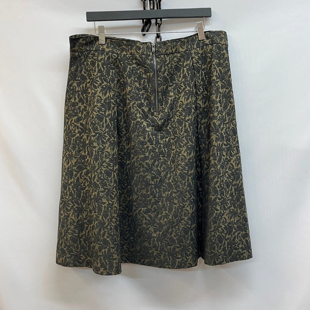 Monsoon Black, Brown Floral Jacquard Skirt Size UK 18 - Spitalfields Crypt Trust