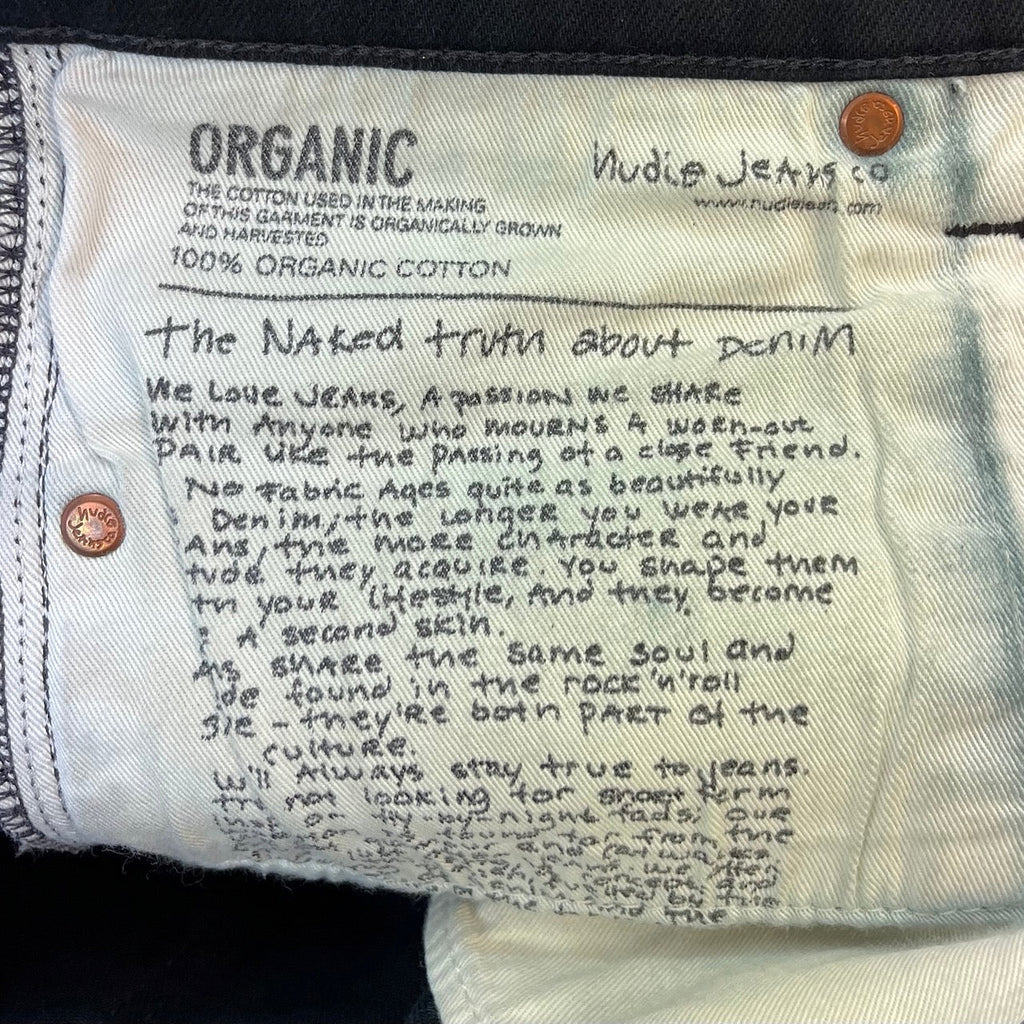 Nudie Jeans Co Black Skinny Shorts Size W32 - Spitalfields Crypt Trust