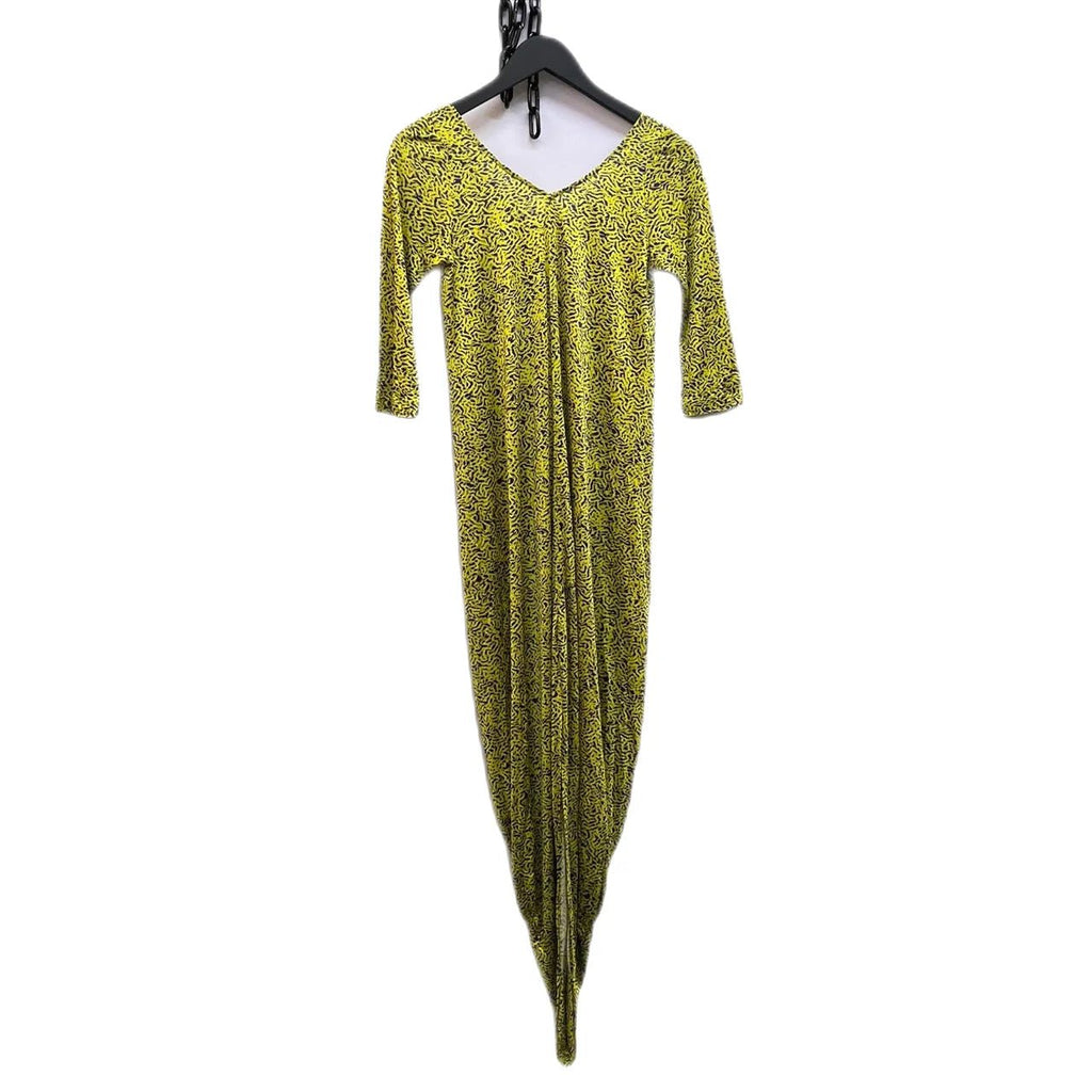 Saloni Yellow, Purple Printed Mia Dress Size UK 6 - Spitalfields Crypt Trust