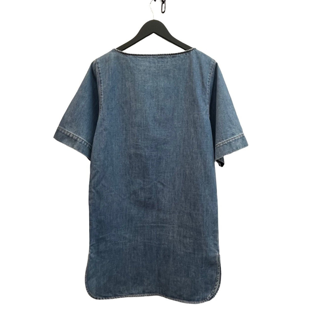 Stella McCartney Blue Denim Short Sleeve Tunic Top Size 40 - Spitalfields Crypt Trust