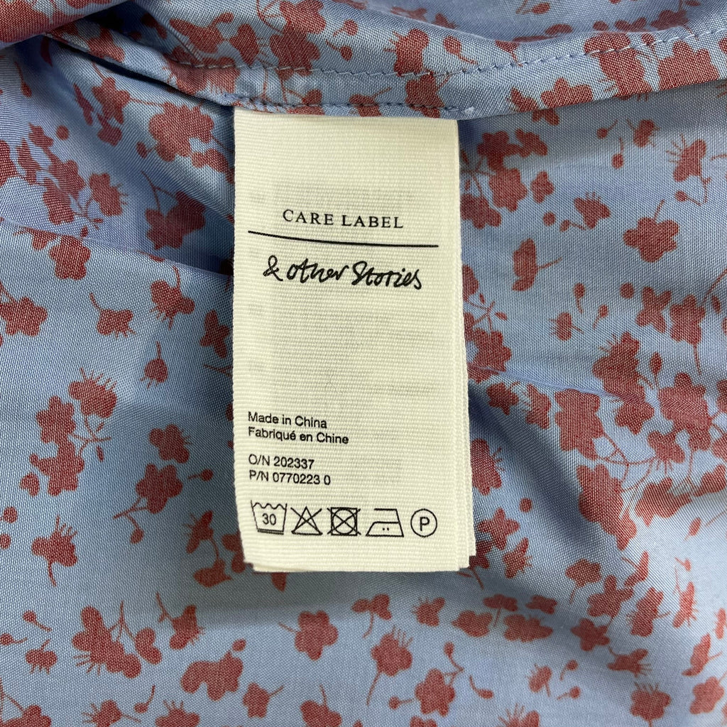 Stockholm Atelier & Other Stories Lavender, Red Floral Print Wrap Midi Skirt Size EUR 34 - Spitalfields Crypt Trust