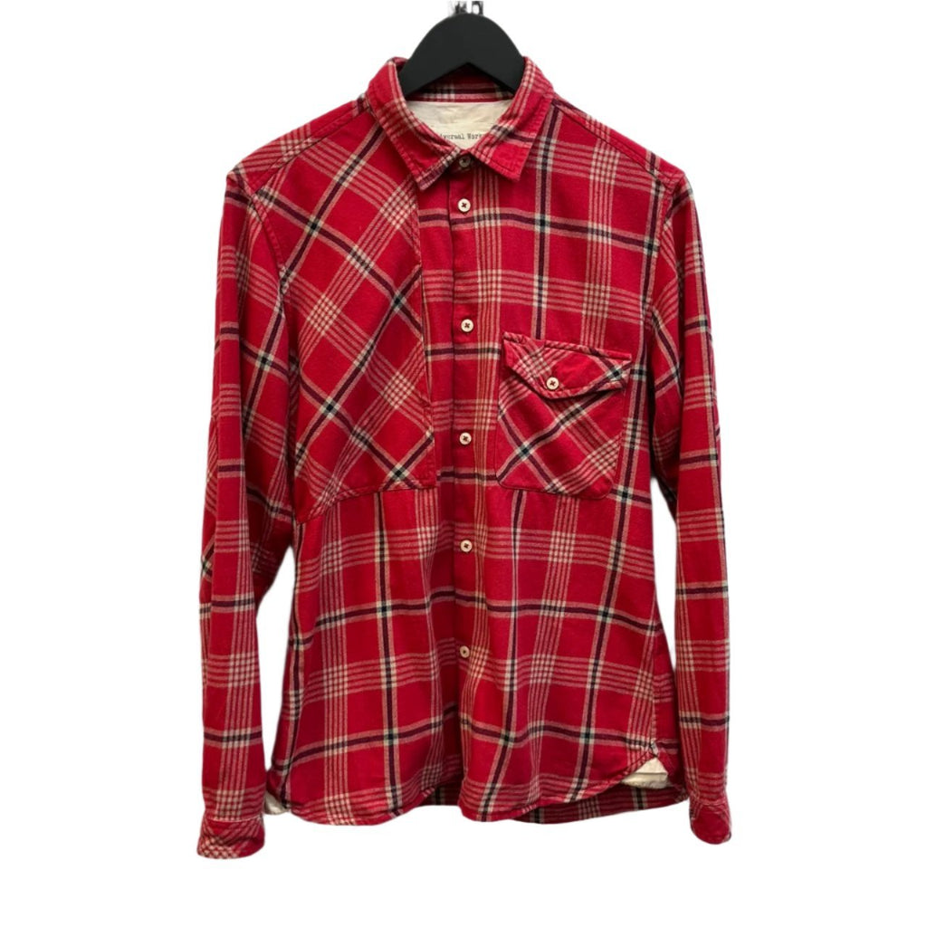 Universal Works Red, Multicoloured Plaid Flannel Shirt Size S - Spitalfields Crypt Trust