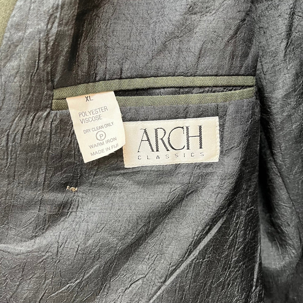 Vintage Arch Classics Olive Green Double Breasted Blazer Size XL - Spitalfields Crypt Trust