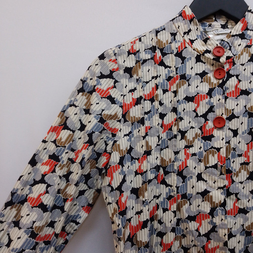 Vintage Harrods Multicoloured Floral Print Shirt Dress Size UK 12 - Spitalfields Crypt Trust