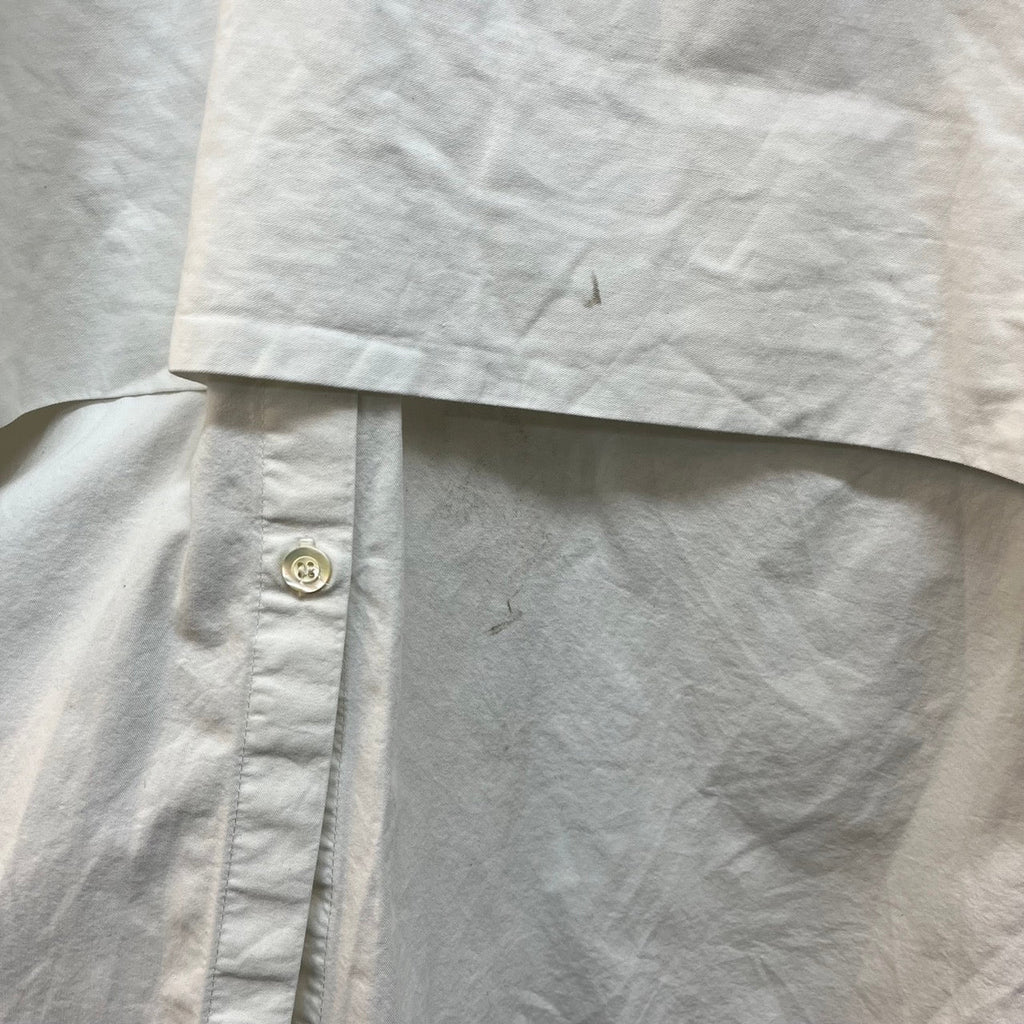 Year One White Elongated Button Up Blouse Size M - Spitalfields Crypt Trust