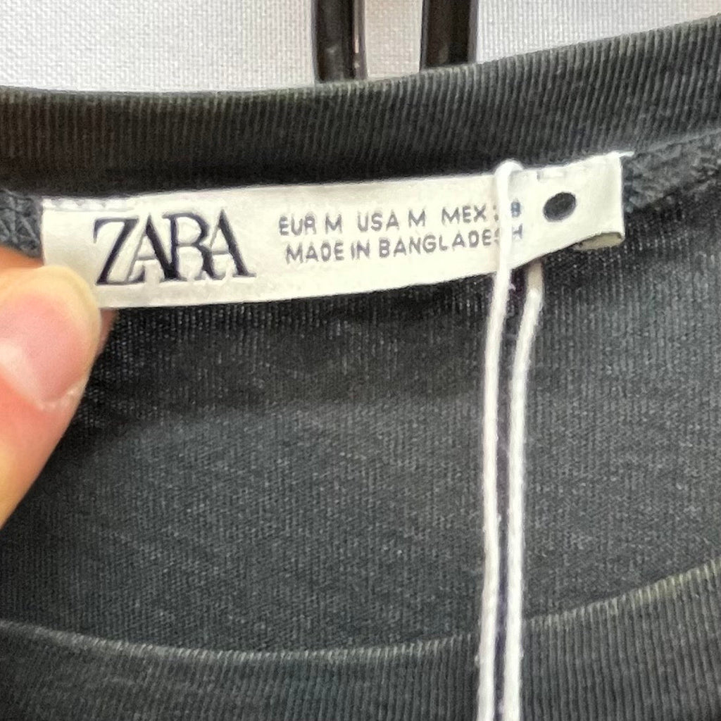 Zara Grey Tie Sides Dress Size UK M - Spitalfields Crypt Trust