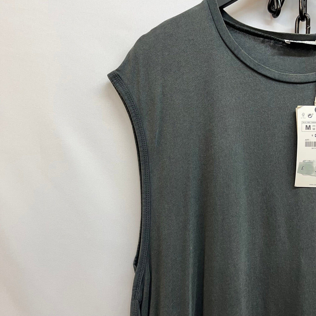 Zara Grey Tie Sides Dress Size UK M - Spitalfields Crypt Trust