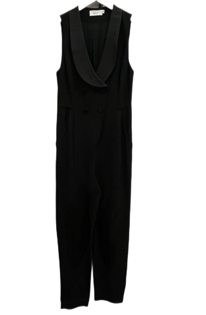 A.L.C. Black Double Breasted Jumpsuit Size 4 - Spitalfields Crypt Trust