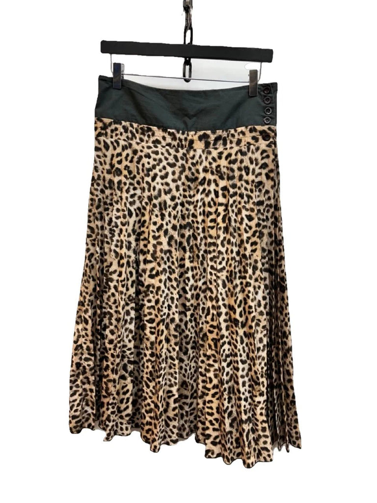 ALL SAINTS SPITALFIELDS Black, Camel Animal Print Pleated Skirt Size UK 8 - Spitalfields Crypt Trust