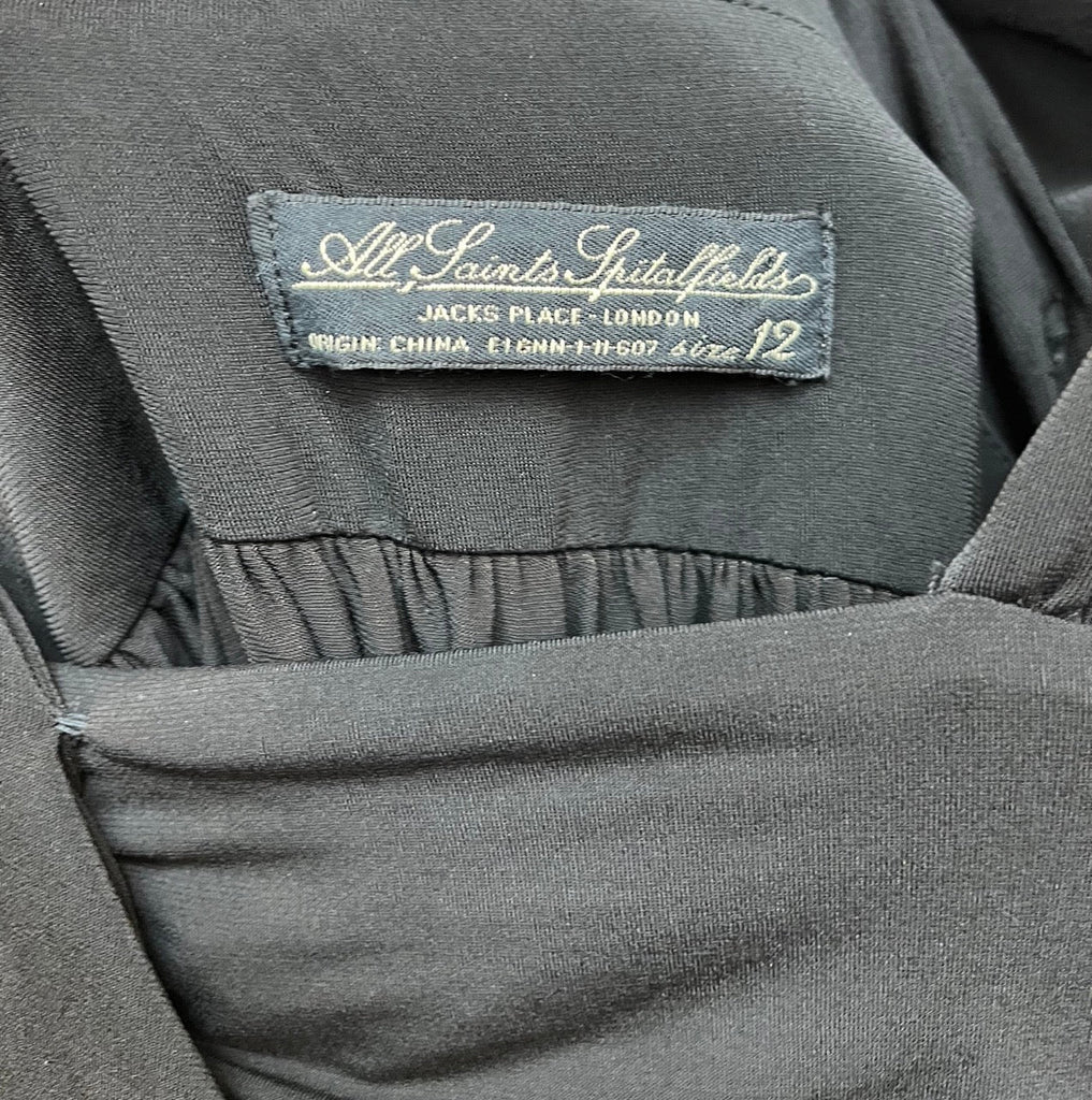ALL SAINTS SPITALFIELDS Black Jumpsuit Size 12 - Spitalfields Crypt Trust