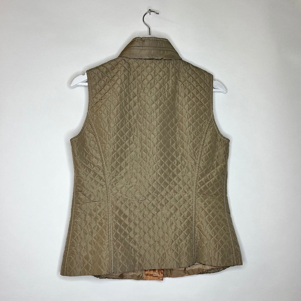 Alviero Martini 1a Classe Beige Quilted Gilet Size GB 14 - Spitalfields Crypt Trust