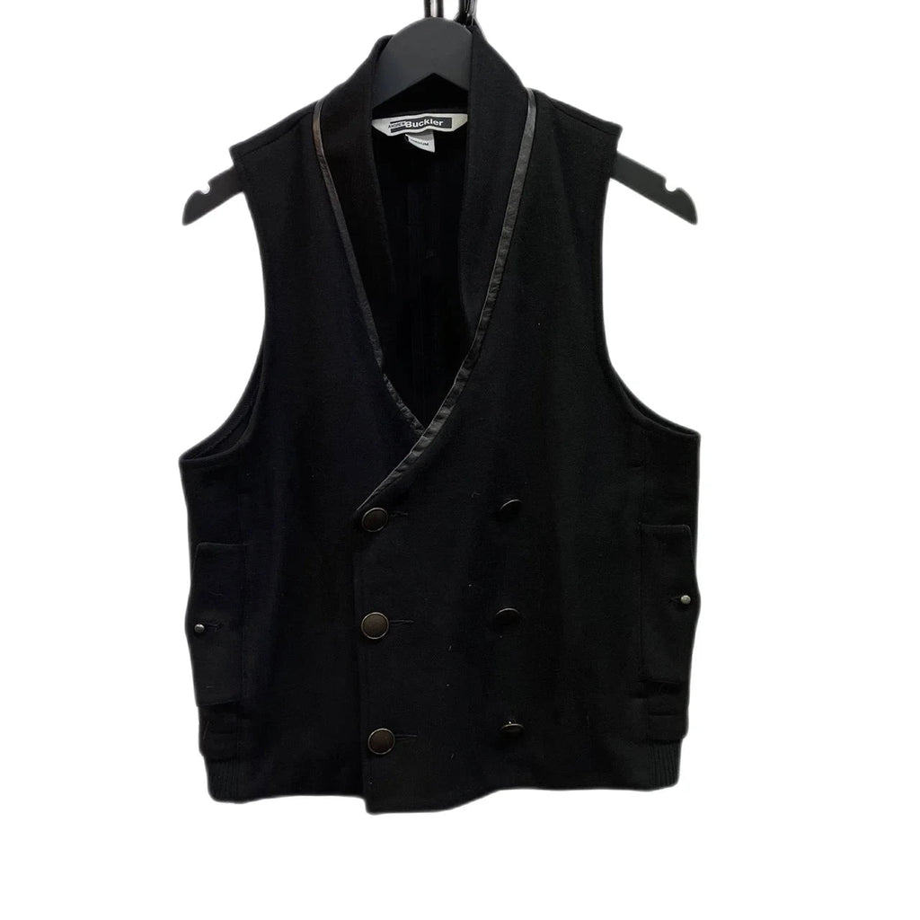 Andrew Buckler Black Double Breasted Waistcoat Size M - Spitalfields Crypt Trust