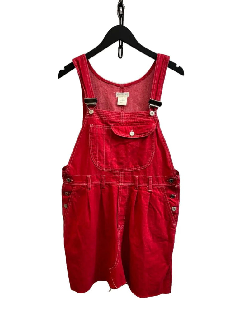 ANONYMOUS Red Dungaree Dress Size S/M - Spitalfields Crypt Trust