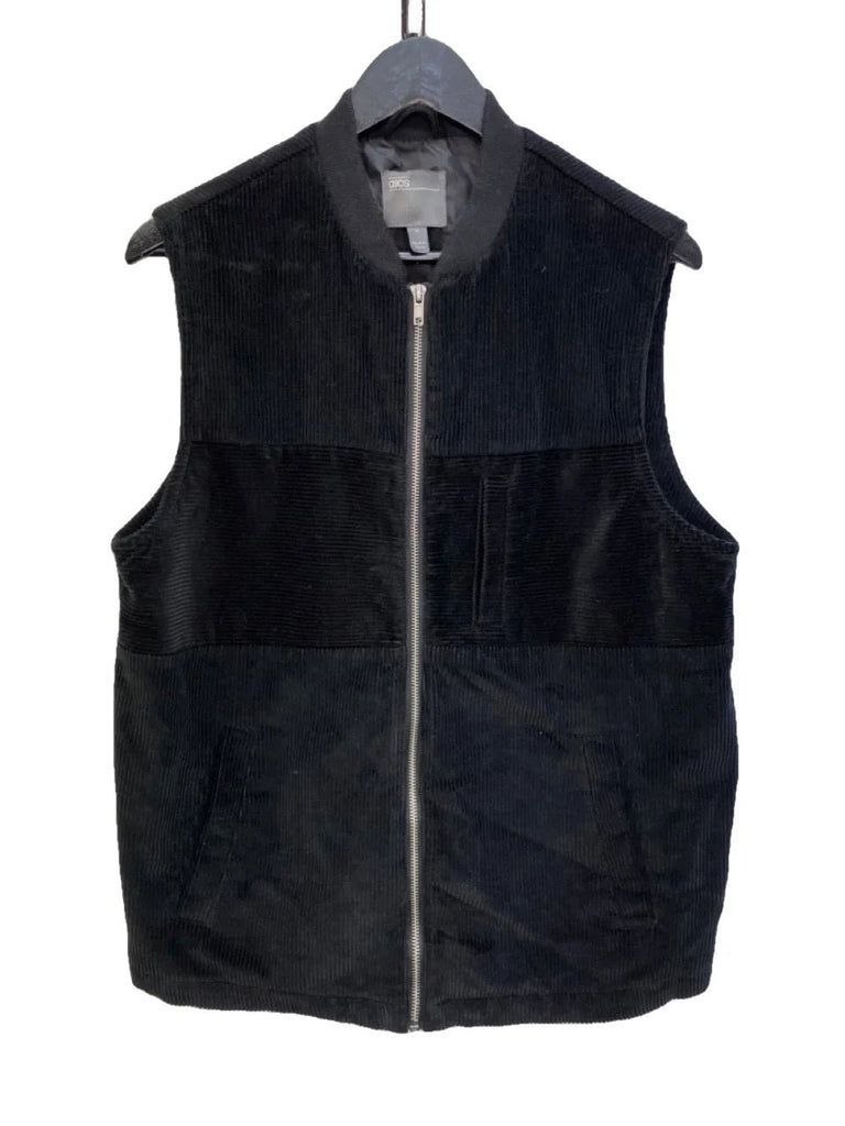 ASOS Black Velvet Vest Size M - Spitalfields Crypt Trust