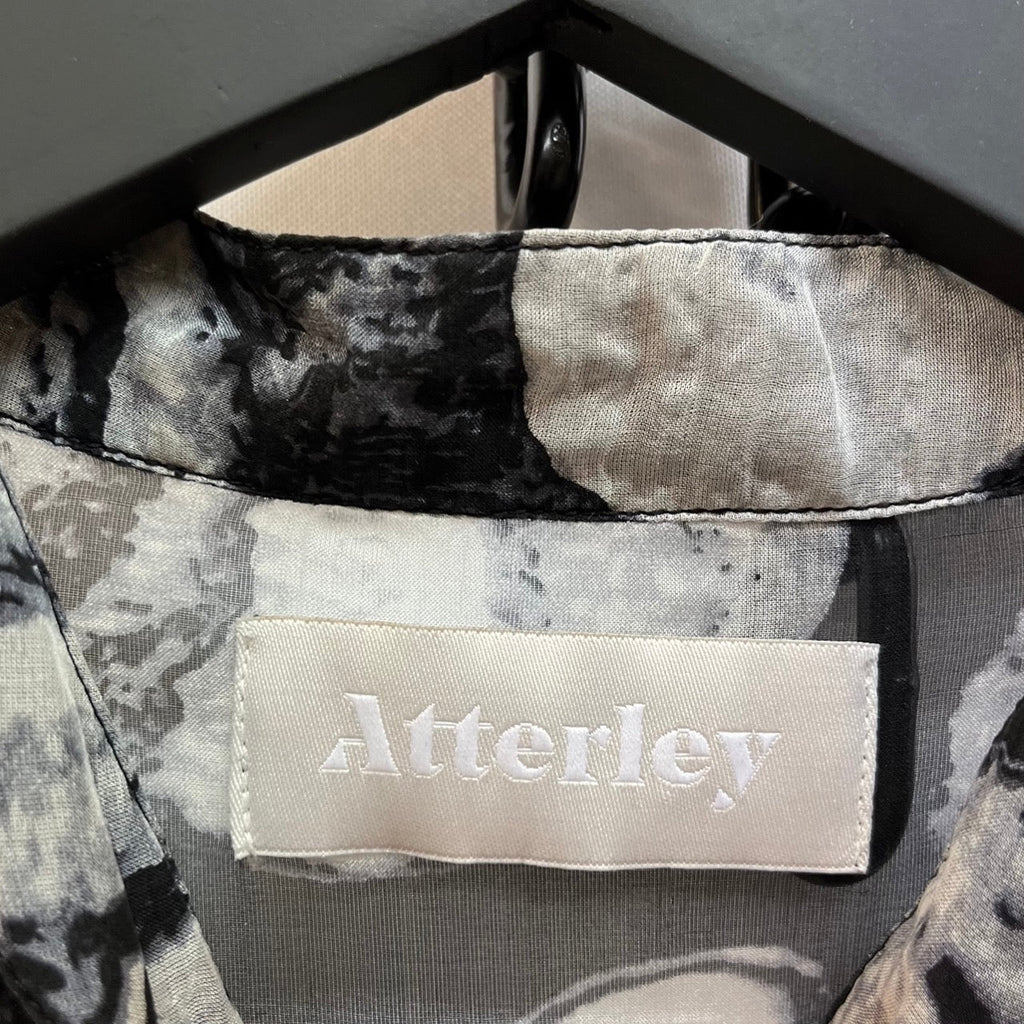 Atterley Black, White Galaxy Print Button Up Dress Size UK 8 - Spitalfields Crypt Trust