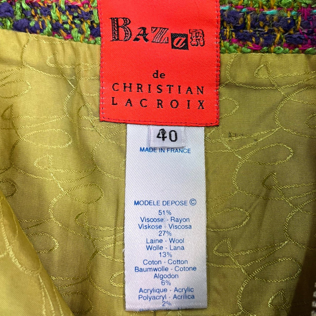 Bazar De Christian Lacroix Multicolored Tweed Skirt Size 40 - Spitalfields Crypt Trust
