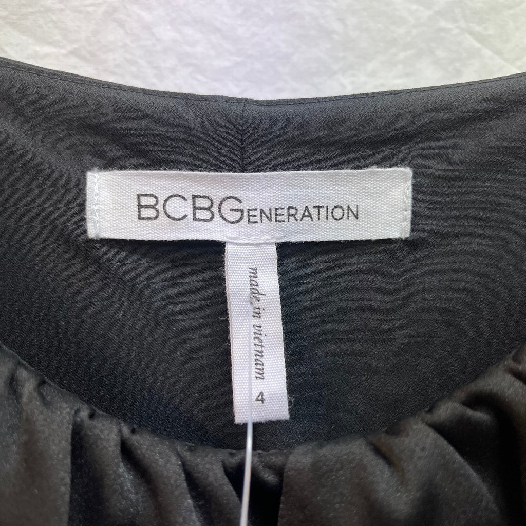 BCBGeneration Black Ruffle Spaghetti Strap Dress Size 4, UK 8-10 - Spitalfields Crypt Trust
