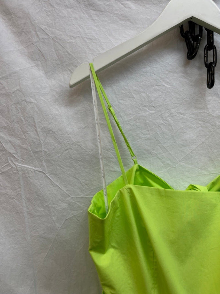 BNWT Steele. Green Josie Spaghetti Straps Tie Back Dress Size M - Spitalfields Crypt Trust