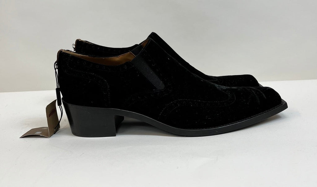 Burberry Black Velvet Leather Western Style Shoes Size 48 - Spitalfields Crypt Trust