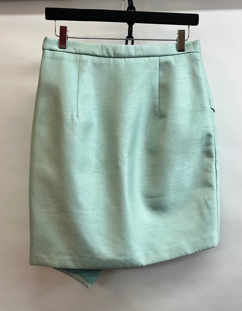 CAMEO Mint Asymmetric Mini Skirt Size M - Spitalfields Crypt Trust