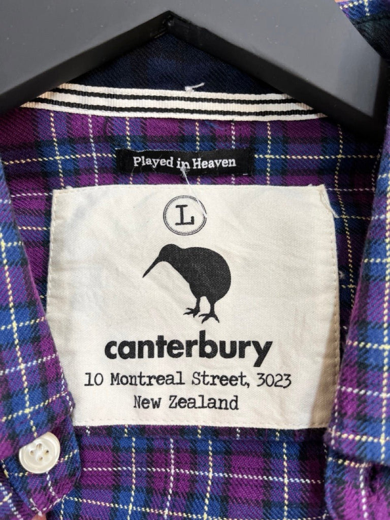 CANTERBURY Multi Check Shirt Size L - Spitalfields Crypt Trust