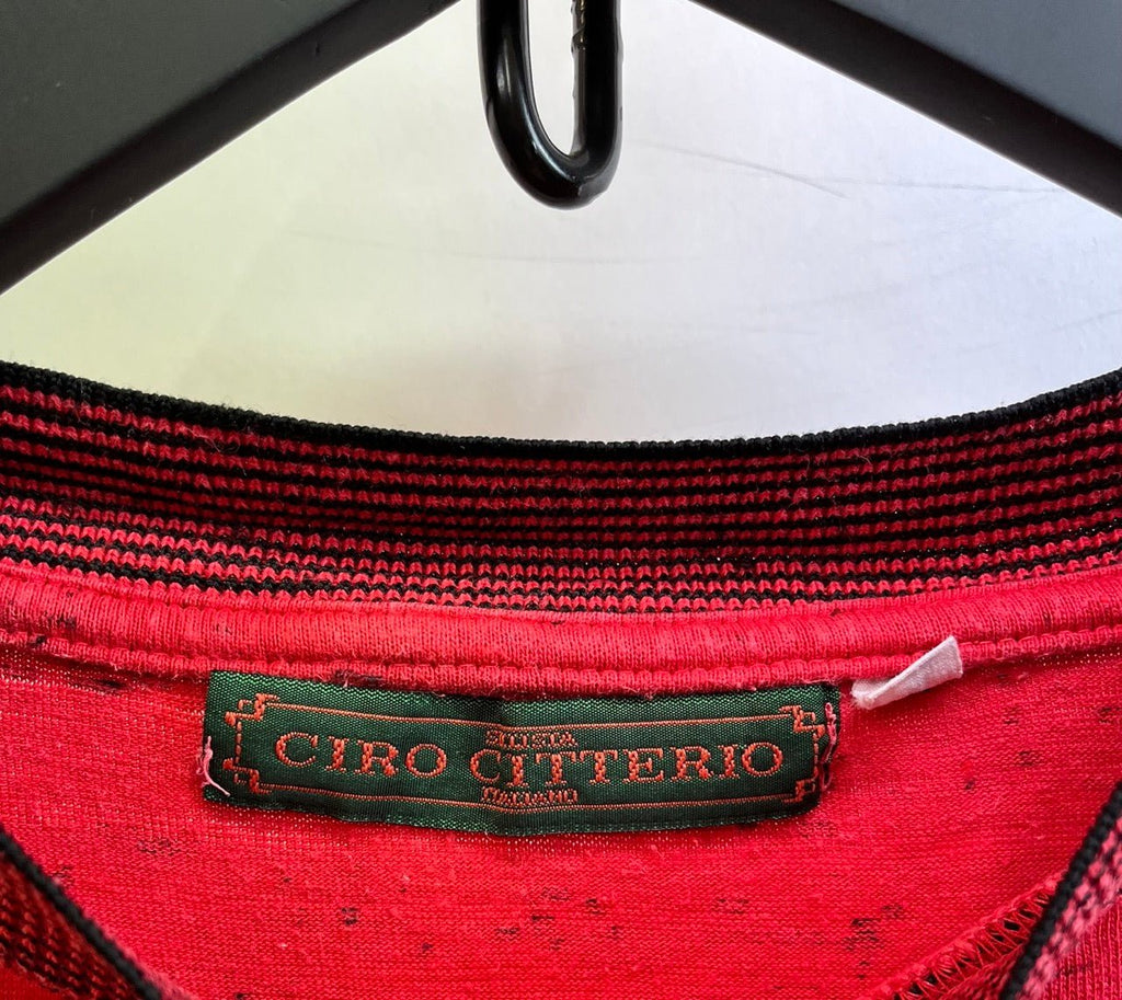 CIRO CITTERIO Strawberry Red Long Sleeve T Shirt Size 6 - Spitalfields Crypt Trust