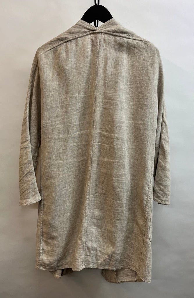 FARHI BY NICOLE FARHI Beige Linen Cardigan Size 8/34 - Spitalfields Crypt Trust