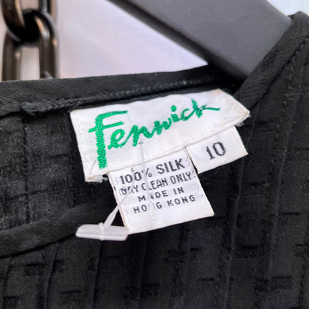 Fenwick Black Pleated Long Sleeve Dress Size UK 10 - Spitalfields Crypt Trust