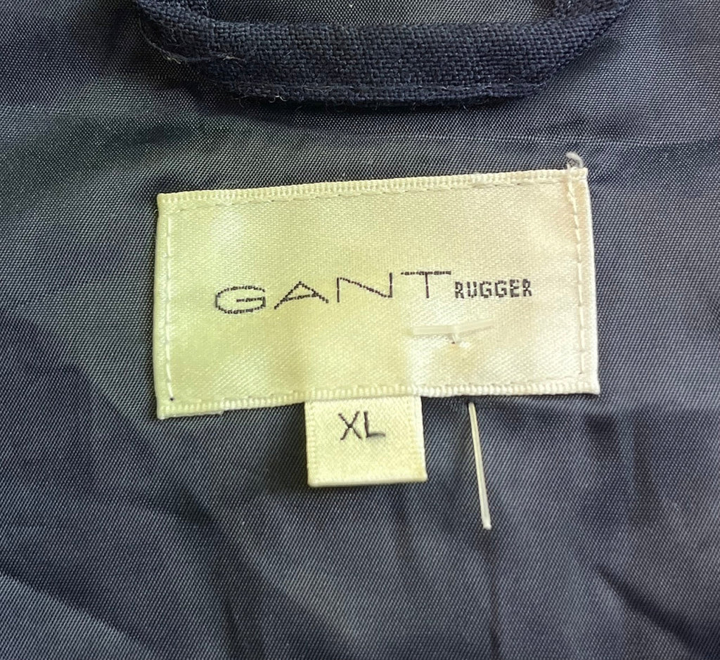 GANT RUGGER Navy, White Pinstripe Parka Style Coat Size XL - Spitalfields Crypt Trust