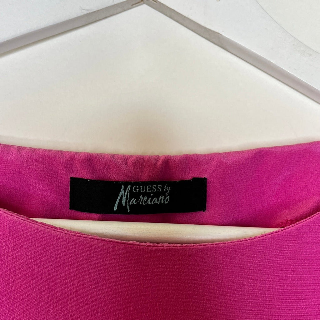 Guess By Marciano Pink Silk Asymmetric Top Size 42 - Spitalfields Crypt Trust