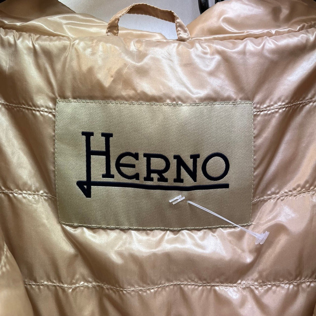 Herno Beige Padded Jacket Size 44 - Spitalfields Crypt Trust