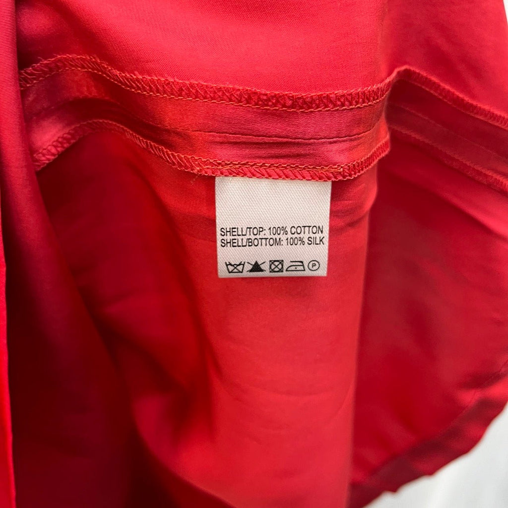 Irwin & Jordan Grey, Red Colour Block Midi Dress Size 8 - Spitalfields Crypt Trust