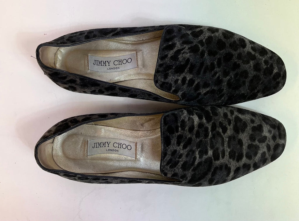 Jimmy Choo Animal Print Loafer Pump Shoes UK 7 EUR 40 - Spitalfields Crypt Trust