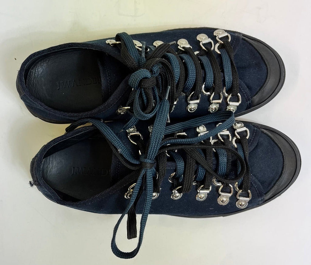 J.W.Anderson Navy Canvas Trainers Size UK 8 EUR 41 - Spitalfields Crypt Trust