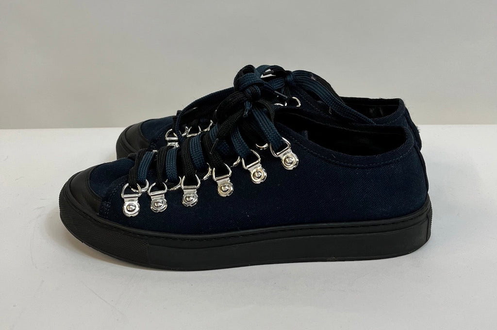 J.W.Anderson Navy Canvas Trainers Size UK 8 EUR 41 - Spitalfields Crypt Trust