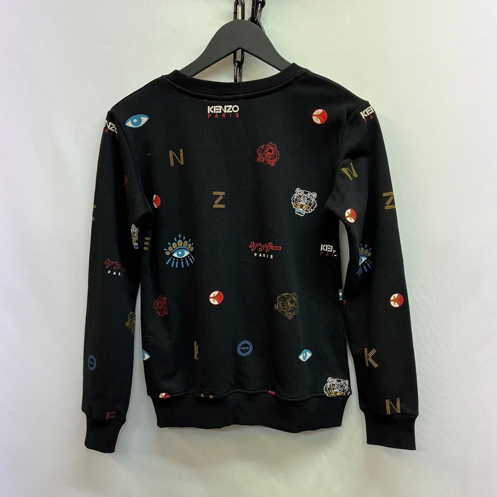 Kenzo Black, Multicoloured Printed Sweatshirt BNWT Size S - Spitalfields Crypt Trust