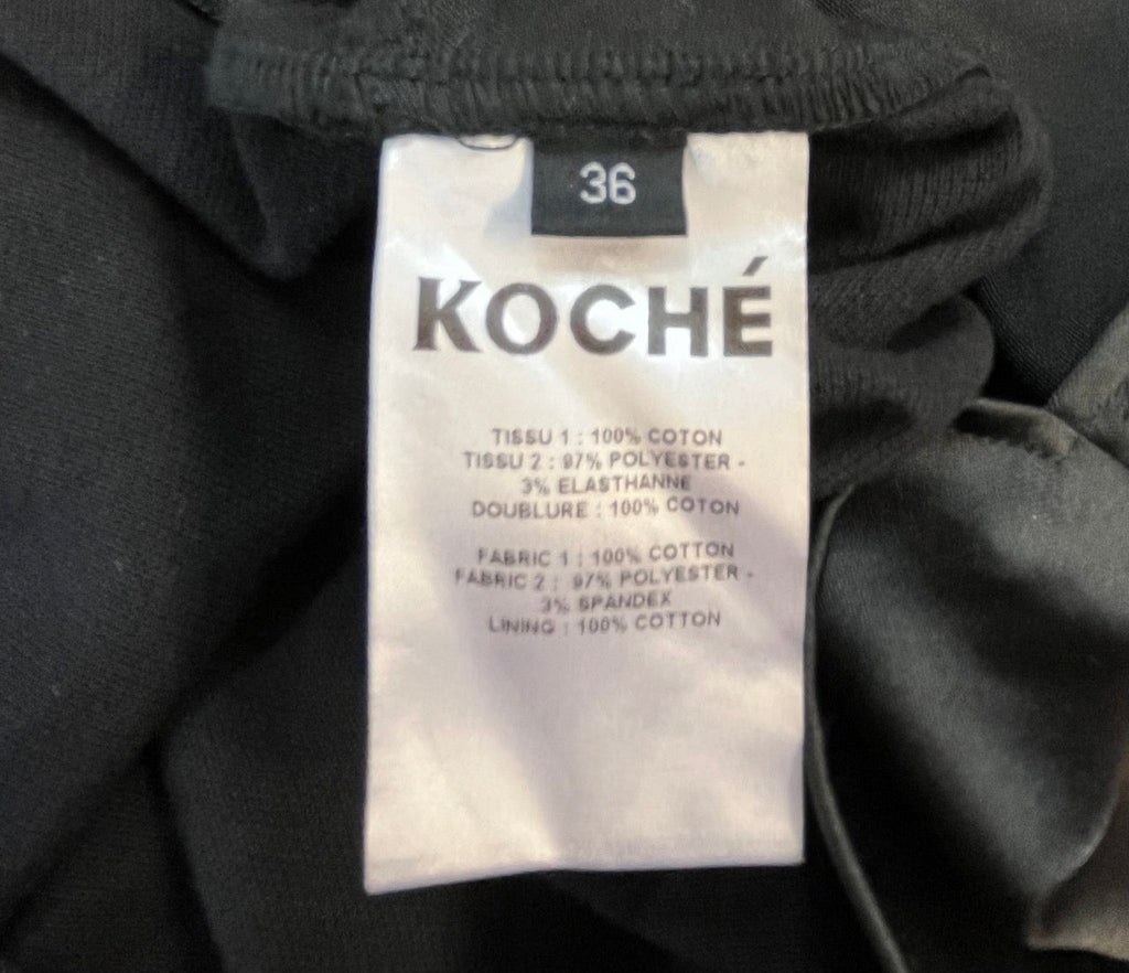 KOCHE Black, Multi-coloured Polo Pleated Dress Size 36 - Spitalfields Crypt Trust