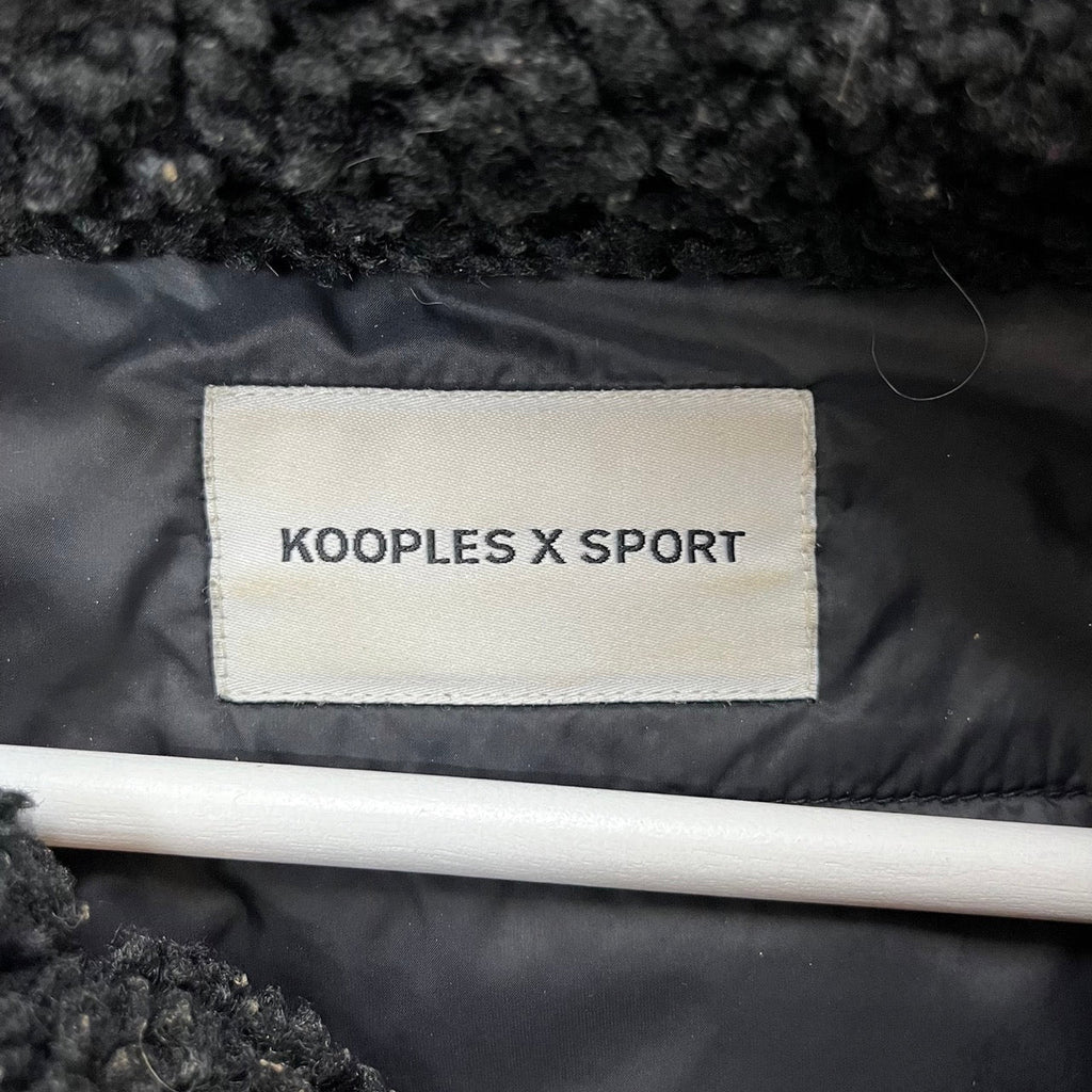 Kooples x Sport Black Sherpa Roll Neck Crop Jacket Size M - Spitalfields Crypt Trust