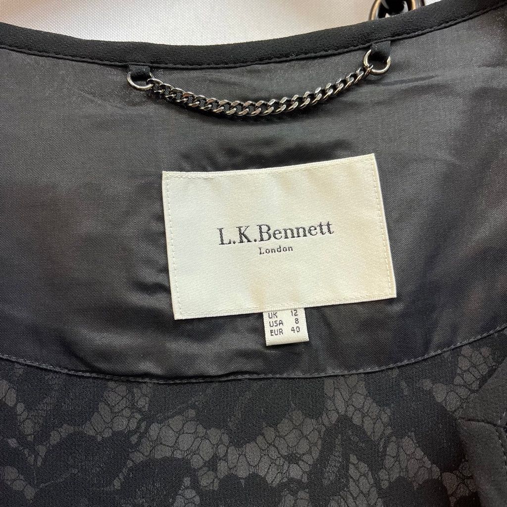 L. K. Bennett Black JK Lilvan Lace Jacket Size UK 12 - Spitalfields Crypt Trust